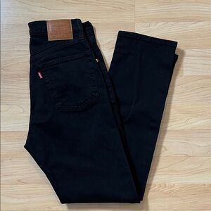 Levi's Premium Original Fit Women's Jeans Straight sz 26 Black 26x30